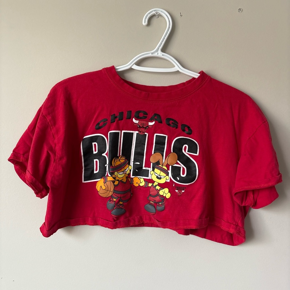 Chicago Bulls X Garfield Crop Top
